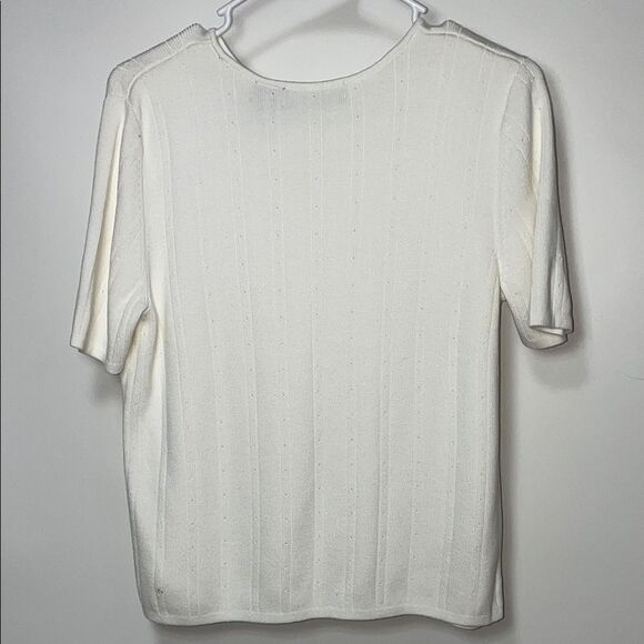 Laura Scott Elegant White Women's Top - Picture 5 of 7